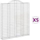  Lučne gabionske košare 5 kom 200x30x220/240cm pocinčano željezo | Eponuda.ba