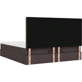 vidaXL Otomanski posteljni okvir z vzmetnico temno rjava 180x200 cm | Shoptok.si
