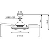  Philips-LED Plafonska svetiljka sa ventilatorom LED/35W/230V 5500/4000/2700K + daljinski upravljač, zlatna | Eponuda.com