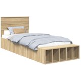  Okvir za krevet s policom Sonoma hrast 100 x 200 cm - sonoma hrast 100 x 200 cm | shoptok.hr