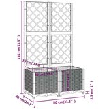  Vrtna žardinjera s rešetkom plavo-siva 80x40x136 cm PP | shoptok.hr