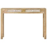  Konzolni stol 110 x 30 x 75 cm masivno izbijeljeno drvo manga | shoptok.hr