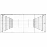 Vanjski kavez za pse od pocinčanog čelika 53,24 m² | shoptok.hr