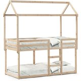  Krevet na kat s krovom 80 x 200 cm od masivne borovine | shoptok.hr