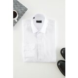 Trendyol White Men's Slim Fit Smart Shirt Cene
