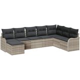  Sjedeća garnitura za vrt 8 kom. Svijetlo siva poliratan Svjetlosiva 287,5 x 177,5 x 69 cm | shoptok.hr