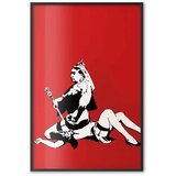  Plakat - Banksy: Queen Victoria 60x90 Crni okvir | shoptok.hr
