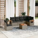 vidaXL 7-dijelni set vrtnih sofa sivi od poliratana | shoptok.hr