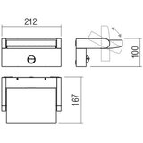  Redo 90588 -LED spoljno svetlo sa senzorom FLIP LED/20W/230V 3000K IP54 braon | Eponuda.com
