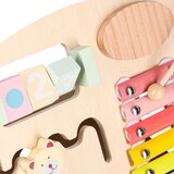  Drvena hodalica-guralica s računaljkom, plava | shoptok.hr