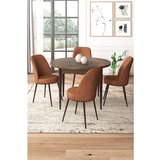 Hanah home Tor - Baroque, Tile Red BaroqueTile Red Dining Table & Chairs Set (5 Pieces) | ePonuda.com