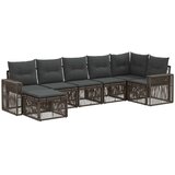 vidaXL Vrtna sedežna garnitura 7 pcs Siva in temno siva poli ratan, (5000271774) | Shoptok.si
