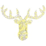 vidaXL Jelenja glava Toplo bela 60 cm Akril | Shoptok.si