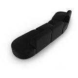 Milo Casa Črna žametna sedežna garnitura levi kot 428 cm Paolo – | Shoptok.si