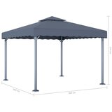  Sjenica 300 x 300 cm antracit aluminijum | shoptok.hr