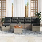  Sjedeća garnitura za vrt 8 kom. Siva poliratan 287 x 122 x 85 cm | Shoptok.si