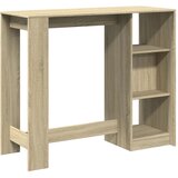  Barski stol s policom boja hrasta 124x46x103,5 cm drveni | Eponuda.ba
