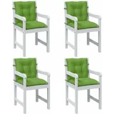  Jastuci za stolice 4 kom prošarano zelena 100x50x7 cm tkanina