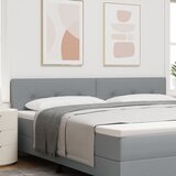 vidaXL Vsakdanje glavo s gumbnim oblazinjenjem svetlo siva 200 cm blago | Shoptok.si