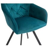Livetastic Naslanjač Samt, Turkizna, Vrtljiv | Shoptok.si