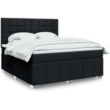 vidaXL Krevet s oprugama i madracem crni 180x200 cm od tkanine | shoptok.hr