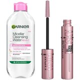 Garnier Micelarna voda za čišćenje lica all-in-1 400ml + Maybelline Lash Sensational Sky High Maskara Cene