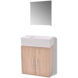 Furnova Tri Delni Komplet Kopalniškega Pohištva z Umivalnikom bež, (21945735) | Shoptok.si