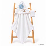 BABYLINE Ručnik pamuk Zeko u balonu 85x85 cm, plavi | shoptok.hr