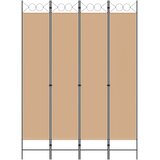  4-panelni pregradni zid Bež 160 x 220 cm Tkanina | Eponuda.ba