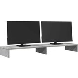 vidaXL Stalak za monitor boja betona 100x27x10 cm konstruirano drvo | shoptok.hr