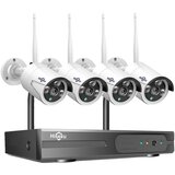 Hiseeu WiFi video nadzorni sistem, 1080P HD ločljivost, Alexa integracija, 3MP 10CH NVR 4 kamere, nobena, (5000136865) | Shoptok.si