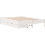vidaXL Okvir kreveta bez madraca bijeli 135 x 190 cm masivna borovina | shoptok.hr