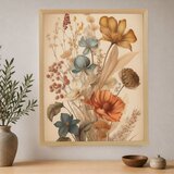 Wallxpert uramljena slika na platnu Cc-D-Ah-1008, buket suvog cveća u boho tonovima, 45 x 60 cm | Eponuda.com