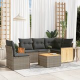 Maison Chic Seti vrtnega pohištva - Vrtna garnitura - Vrtni pohištvo set 6-delna z blazinami siv poli ratan, (21804144) | Shoptok.si