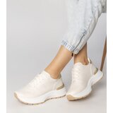 Gemre Beige sports sneakers with a gold insert Lenkuta | Shoptok.si