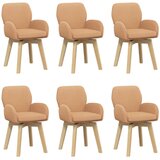  Okretne blagovaonske stolice 6 pcs Bouclé Bež 54 x 58 x 87 cm | shoptok.hr