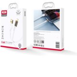 XO Kabel USB-A na 8-pin Lightning NB229 2.4A 1m bel, (20444130) | Shoptok.si