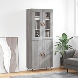 vidaXL Visoka komoda siva sonome 69 5x34x180 cm od konstruiranog drva Cijene
