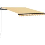 Maison Chic Ročno zložljiva tenda - Senčniki LED 300x250 cm rumena in bela, (22041577) Cene