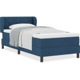  Box Spring postelja z vzmetnico v modri barvi, 100x200 cm, tkanina, (22052335) | Shoptok.si