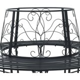  Klupa pod drvetom 8-Broj sjedala Ø 160 x 89 cm Čelik Crna | shoptok.hr