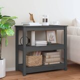 vidaXL Konzolni stol sivi 80x40x74 cm od masivne borovine | shoptok.hr