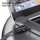 Yesido podatkovni kabel (CA87) - Type-C na Type-C i Lightning 100 W 480 Mbps 140 cm - crni | shoptok.hr