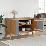  Komoda OLDEN sivo-smeđa 114 x 43 x 73,5 cm od masivne borovine | shoptok.hr