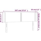  LED uzglavlje crno 147x16x78/88 cm od tkanine | shoptok.hr