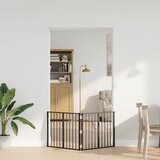  Vrata za pse 2 pcs Crna 80 x 60 cm Cinkani čelik | Eponuda.ba