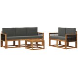 vidaXL Zunanja garnitura za sedenje 6 pcs Naravna in antracitna, (5000281595) | Shoptok.si