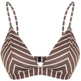 Trendyol Bikini Top - Brown - Striped Cene