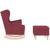  Stolica za ljuljanje s osloncem za noge boja vina od tkanine | shoptok.hr
