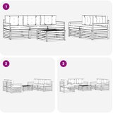  Set vanjskih sofa 6 kom. Bijela i bež | shoptok.hr